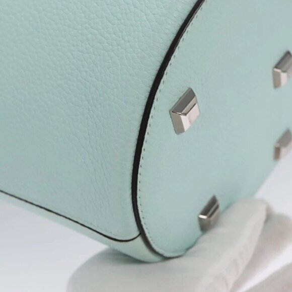 Salvatore Ferragamo Gancini Shoulder Bag Leather Silver Peppermint Auth BD070AV - Picture 14 of 16